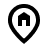 A black map pin location icon featuring a house silhouette inside the marker, representing a local virtual business address and Google Business Profile location in Ocala, FL.