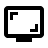 A minimalist black outline icon of a computer monitor, representing high-speed fiber internet, digital connectivity, and tech-ready coworking amenities at Premier Office Center in Ocala, FL.